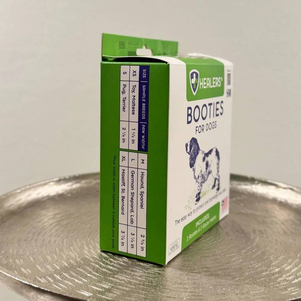 HEALERS Medical Dog Boots, Pet Apparel for Small Dogs (20-35 lbs) . Size SM. NEW